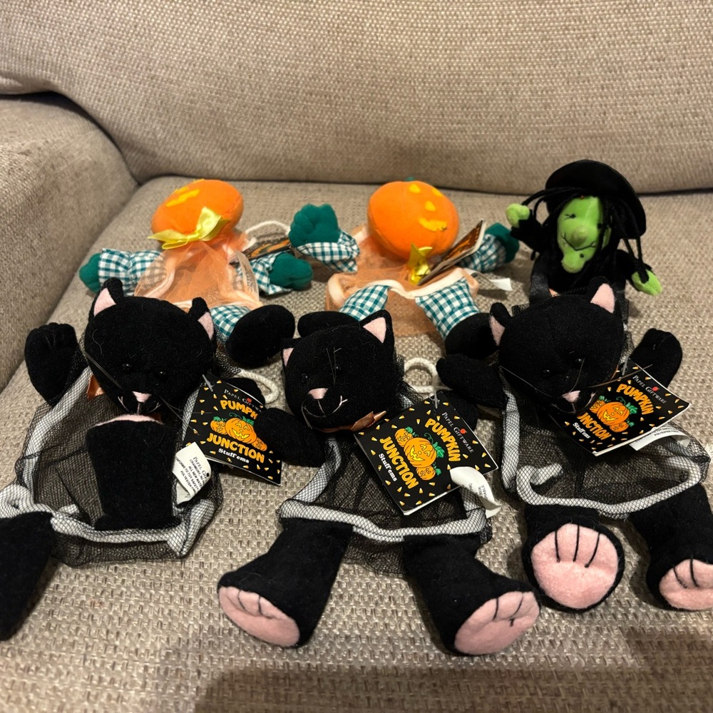 Halloween Gift Treat Bags Lot of 5 with Gund  Witch Happy Horribles